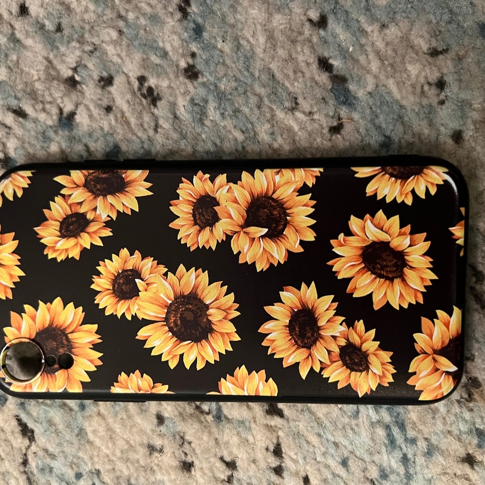 Black Sunflower Iphone XR Case